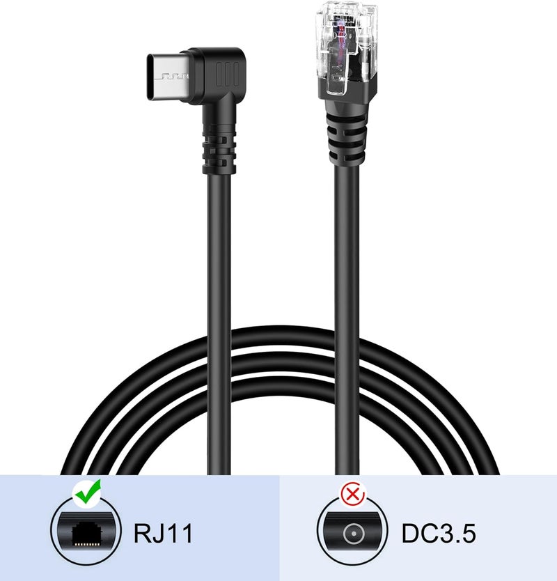Jsvecip Radar Detector Cord, Type C to RJ11 Plug Cable,for Escort Radenso XP Uniden Beltronics Cobr Whistler Radar Detector,Replacement Power Cable for Radar Detectors - Image 5
